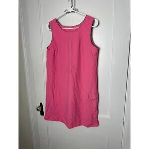 Sahalie Pink Nylon Sleeveless Short Shift Dress Women's Medium Tropical Resort